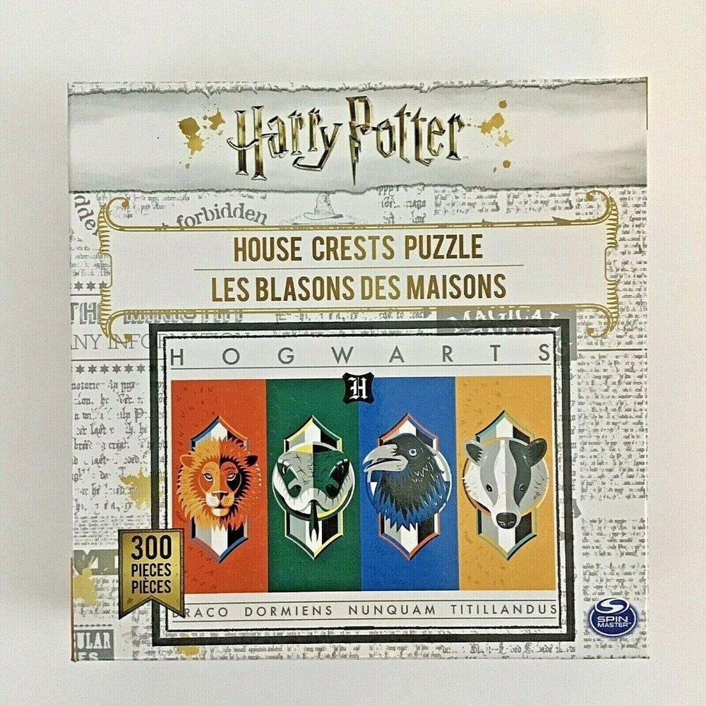 Harry Potter House Crests 300-Piece Jigsaw Puzzle Spinmaster #6054168 NEW